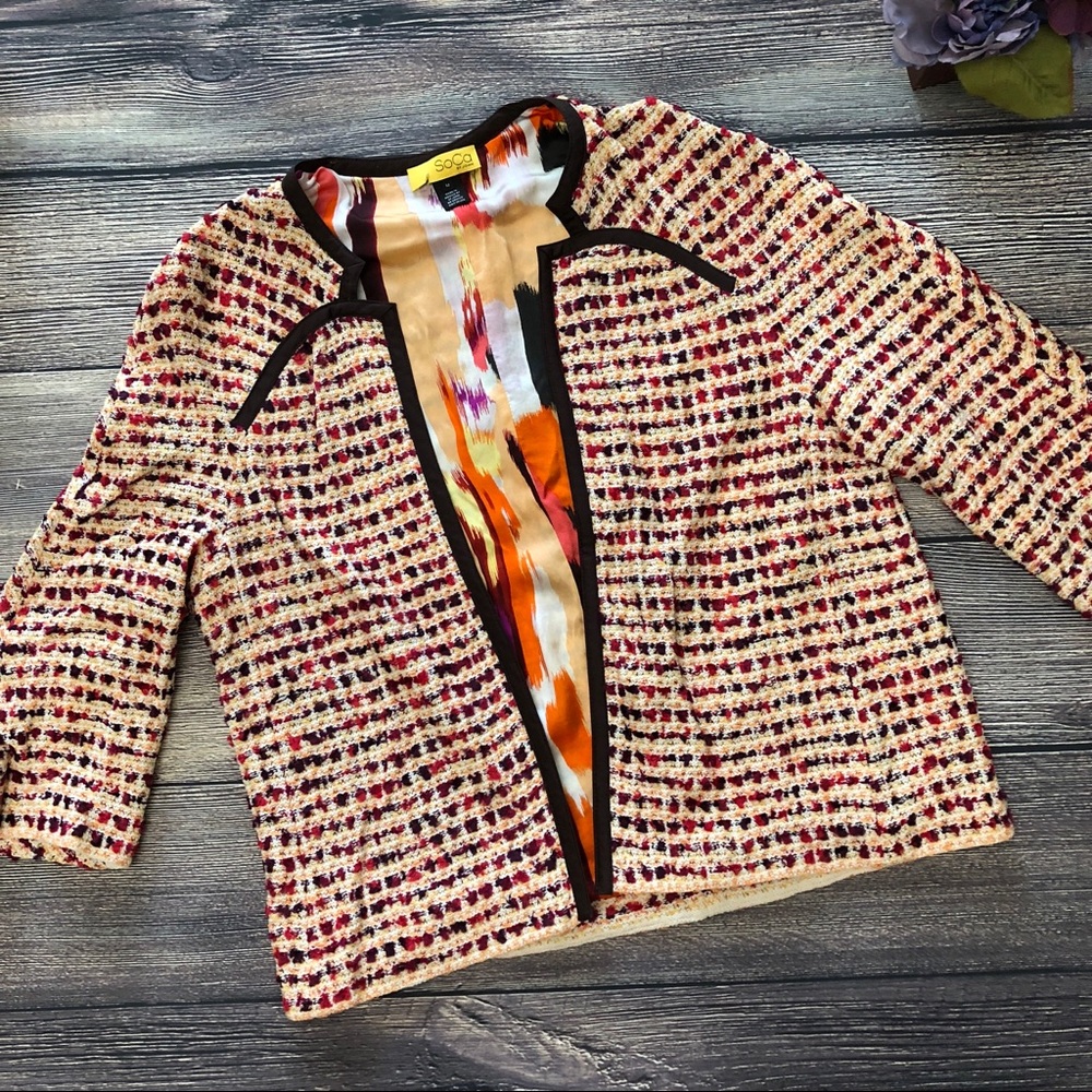 SoCa St. John Wool blend silk lined jacket Medium